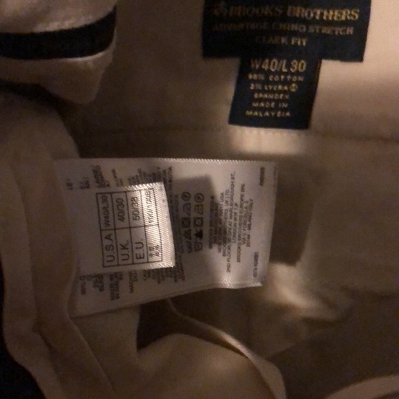 Brooks Brothers Advantage Chino Stretch Clark Fit Pants - Picture 5 of 6